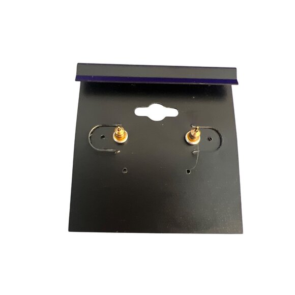 G By Gennaro 2 Pair Gold Tone Earrings Smiley Face Twisted Hoops New on Card - Picture 4 of 6